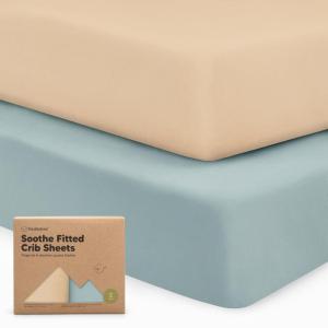 imageKeaBabies 2Pack Organic Crib Sheets for Boys Girls  52x28 Fitted Crib Mattress Sheet Neutral Breathable Jersey Cotton Cover for Baby Bed Toddler Mattress Soft ampamp Cute Prints WoodlandToasty