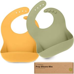 imageKeaBabies 2Pack Silicone Baby Bibs for Eating  Sturdy FoodGrade Silicone Bibs for Babies Girl Boy Large Food Catcher Clean ampamp Put On Easily Waterproof Toddler Feeding Essentials SlateHarvest