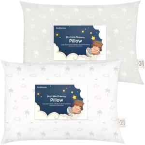 imageKeaBabies 2Pack Toddler Pillow 13x18  Soft Organic Cotton Kids Travel Bed Pillows for Sleeping School Nap Machine Washable Toddlers 2 to 5 Pillowcase Sold Separately HeartsWild Horns