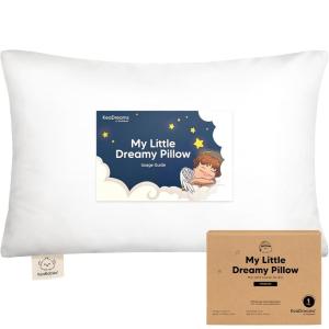 imageKeaBabies 2Pack Toddler Pillow 13x18  Soft Organic Cotton Kids Travel Bed Pillows for Sleeping School Nap Machine Washable Toddlers 2 to 5 Pillowcase Sold Separately HeartsSoft White