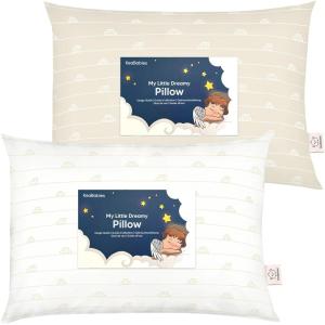 imageKeaBabies 2Pack Toddler Pillow 13x18  Soft Organic Cotton Kids Travel Bed Pillows for Sleeping School Nap Machine Washable Toddlers 2 to 5 Pillowcase Sold Separately HeartsCity Cars