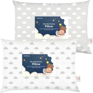 imageKeaBabies 2Pack Toddler Pillow 13x18  Soft Organic Cotton Kids Travel Bed Pillows for Sleeping School Nap Machine Washable Toddlers 2 to 5 Pillowcase Sold Separately HeartsCloud