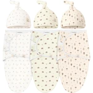 imageKeaBabies 3Pack Swaddles for Newborns Girls Boys with Hats  Organic Soft Baby Sleep Sacks Breathable Baby Swaddle 36 Months Beanies Set Premie Infant Sleep Sack 03 Months BunniesNibblesBruce