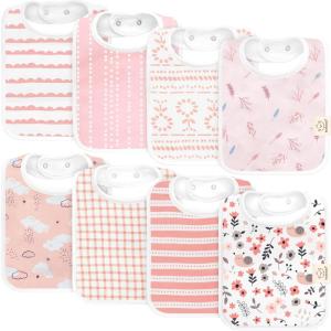 imageKeaBabies 8Pack Organic Baby Bibs for Boys Girls  Super Absorbent Cotton Drool Bibs for Baby Girl ampamp Boy Teething Toddler Drooling Newborn Ultra Soft ampamp Machine Washable Beach DaySweet Charm
