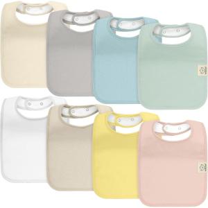 imageKeaBabies 8Pack Organic Baby Bibs for Boys Girls  Super Absorbent Cotton Drool Bibs for Baby Girl ampamp Boy Teething Toddler Drooling Newborn Ultra Soft ampamp Machine Washable Beach DayDawn