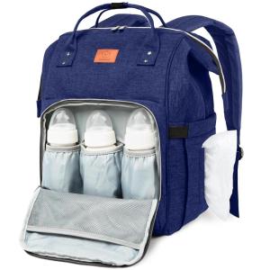 imageKeaBabies Baby Diaper Bag Backpack  Large Baby Bag for Boys Girls Waterproof Multi Function Travel Diaper Backpack with Changing Pad Durable Travel Essentials for Moms and Dads Navy BlueMarine Blue