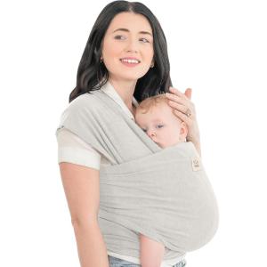 imageKeaBabies Baby Wrap Carrier  All in 1 Original Baby Carrier Newborn to Toddler Sling Easy to Wear Hands Free Bonding Lightweight Breathable Infant Wraps Trendy BlackRhino Gray
