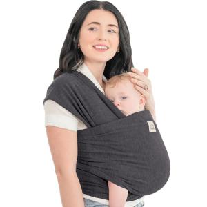 imageKeaBabies Baby Wrap Carrier  All in 1 Original Baby Carrier Newborn to Toddler Sling Easy to Wear Hands Free Bonding Lightweight Breathable Infant Wraps Trendy BlackMystic Gray