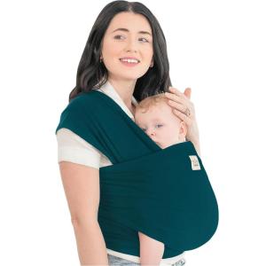 imageKeaBabies Baby Wrap Carrier  All in 1 Original Baby Carrier Newborn to Toddler Sling Easy to Wear Hands Free Bonding Lightweight Breathable Infant Wraps Trendy BlackPeacock Blue
