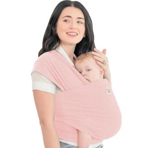 imageKeaBabies Baby Wrap Carrier  All in 1 Original Baby Carrier Newborn to Toddler Sling Easy to Wear Hands Free Bonding Lightweight Breathable Infant Wraps Trendy BlackDusty Pink