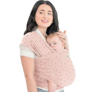 imageKeaBabies Baby Wrap Carrier  All in 1 Original Baby Carrier Newborn to Toddler Sling Easy to Wear Hands Free Bonding Lightweight Breathable Infant Wraps Trendy BlackPink Daisies