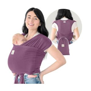 imageKeaBabies Baby Wrap Carrier Ring Sling  Easy to Wear Adjustable DLite Baby Carrier Newborn to Toddler Infant Carrying Shirt Hands Free Bonding Breathable Fabric Wearing Wrap Stone GrayDark Mauve