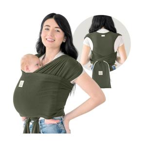 imageKeaBabies Baby Wrap Carrier Ring Sling  Easy to Wear Adjustable DLite Baby Carrier Newborn to Toddler Infant Carrying Shirt Hands Free Bonding Breathable Fabric Wearing Wrap Stone GrayForest