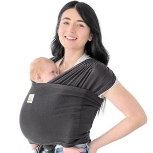 imageKeaBabies Baby Wrap Carrier Ring Sling  Easy to Wear Adjustable DLite Baby Carrier Newborn to Toddler Infant Carrying Shirt Hands Free Bonding Breathable Fabric Wearing Wrap Stone GrayMystic Gray