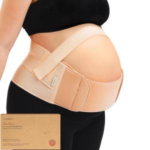 imageKeaBabies Maternity Belly Bands for Pregnant Women  Soft ampamp Breathable Pregnancy Belly Support Band Adjustable Maternity Belt for Back Pelvic Support Comfortable Easy to Use Classic Ivory ML2in1 Nurture  Classic Ivory