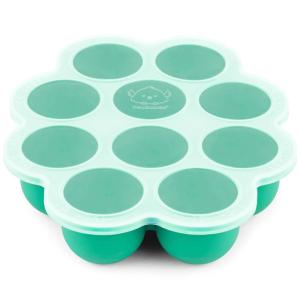 imageKeaBabies Silicone Food Freezer Trays with Lid 2oz x 10 Pods Baby Food Storage Containers Easy Puree Meal Prep Breast Milk Silicone Freezer Molds DishwasherMicrowave SafeBPAFreeBlossomAlpine Green