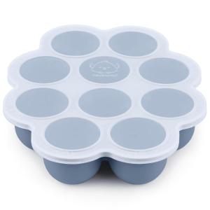 imageKeaBabies Silicone Food Freezer Trays with Lid 2oz x 10 Pods Baby Food Storage Containers Easy Puree Meal Prep Breast Milk Silicone Freezer Molds DishwasherMicrowave SafeBPAFreeBlossomSlate