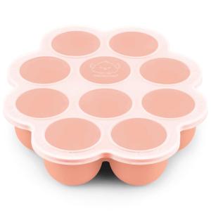 imageKeaBabies Silicone Food Freezer Trays with Lid 2oz x 10 Pods Baby Food Storage Containers Easy Puree Meal Prep Breast Milk Silicone Freezer Molds DishwasherMicrowave SafeBPAFreeBlossomRoseate