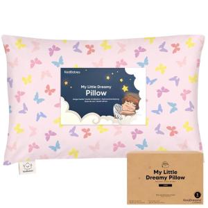 imageKeaBabies Toddler Pillow with Pillowcase Jumbo 14X20  Soft Organic Cotton Toddler Pillows for Sleeping  Machine Washable  Perfect for Travel Toddler Bed Set Soft WhiteFlutter
