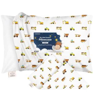 imageKeaBabies Toddler Pillowcase 13quotx18quot  Organic Cotton Toddler Pillowcase for Kids Boys Girls Soft ampamp Durable Cotton Cover for Miniature Sleepy Pillows Cute Colors Pillow Sold Separately VroomConstruction