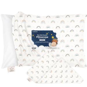 imageKeaBabies Toddler Pillowcase 13quotx18quot  Organic Cotton Toddler Pillowcase for Kids Boys Girls Soft ampamp Durable Cotton Cover for Miniature Sleepy Pillows Cute Colors Pillow Sold Separately VroomJolly Rainbow
