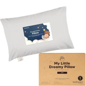 imageMini Toddler Pillow with Pillowcase  9x13 My Little Dreamy Travel Kids Pillow for Sleeping Toddler Bed Small Tiny Organic Cotton Pillowcase Soft ampamp Breathable Kids 24 Years Old PolarFrench Gray