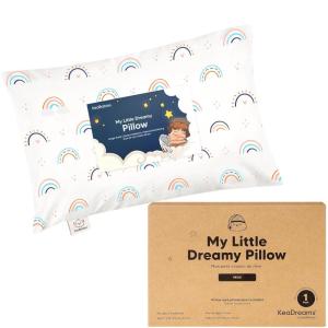 imageMini Toddler Pillow with Pillowcase  9x13 My Little Dreamy Travel Kids Pillow for Sleeping Toddler Bed Small Tiny Organic Cotton Pillowcase Soft ampamp Breathable Kids 24 Years Old PolarJolly Rainbow
