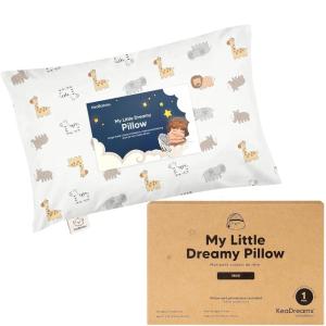 imageMini Toddler Pillow with Pillowcase  9x13 My Little Dreamy Travel Kids Pillow for Sleeping Toddler Bed Small Tiny Organic Cotton Pillowcase Soft ampamp Breathable Kids 24 Years Old PolarSafari Echo
