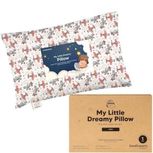 imageMini Toddler Pillow with Pillowcase  9x13 My Little Dreamy Travel Kids Pillow for Sleeping Toddler Bed Small Tiny Organic Cotton Pillowcase Soft ampamp Breathable Kids 24 Years Old PolarAircraft