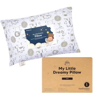 imageMini Toddler Pillow with Pillowcase  9x13 My Little Dreamy Travel Kids Pillow for Sleeping Toddler Bed Small Tiny Organic Cotton Pillowcase Soft ampamp Breathable Kids 24 Years Old PolarKeasafari