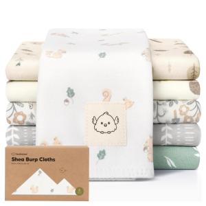 imageOrganic Burp Cloths Baby Boy Girl  6Pack Large Cotton Burping Cloths for Babies Spit Up Rags Super Absorbent Ultra Soft Newborn Rag Gender Neutral Machine Washable DurableTerracottaPrairie