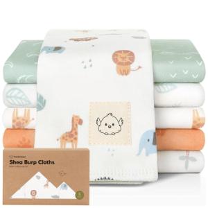 imageOrganic Burp Cloths Baby Boy Girl  6Pack Large Cotton Burping Cloths for Babies Spit Up Rags Super Absorbent Ultra Soft Newborn Rag Gender Neutral Machine Washable DurableTerracottaWilderness