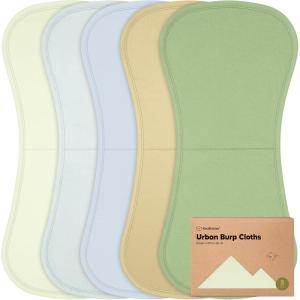 imageOrganic Burp Cloths Baby Boy ampamp Girl  5Pack Super Absorbent Cotton Burping Cloths for Babies Soft ampamp Plush Newborn Spit Up Rags Infant Towels for Milk Spit Up Unisex Large 21quot x 10quot CountrysideDew
