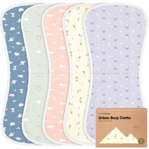 imageOrganic Burp Cloths Baby Boy ampamp Girl  5Pack Super Absorbent Cotton Burping Cloths for Babies Soft ampamp Plush Newborn Spit Up Rags Infant Towels for Milk Spit Up Unisex Large 21quot x 10quot CountrysideDreamers