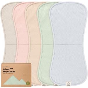 imageOrganic Burp Cloths Baby Boy ampamp Girl  5Pack Super Absorbent Cotton Burping Cloths for Babies Soft ampamp Plush Newborn Spit Up Rags Infant Towels for Milk Spit Up Unisex Large 21quot x 10quot CountrysideDawnQuin