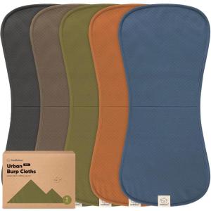 imageOrganic Burp Cloths Baby Boy ampamp Girl  5Pack Super Absorbent Cotton Burping Cloths for Babies Soft ampamp Plush Newborn Spit Up Rags Infant Towels for Milk Spit Up Unisex Large 21quot x 10quot CountrysideBasicQuin