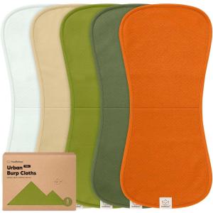 imageOrganic Burp Cloths Baby Boy ampamp Girl  5Pack Super Absorbent Cotton Burping Cloths for Babies Soft ampamp Plush Newborn Spit Up Rags Infant Towels for Milk Spit Up Unisex Large 21quot x 10quot CountrysidePalmsQuin