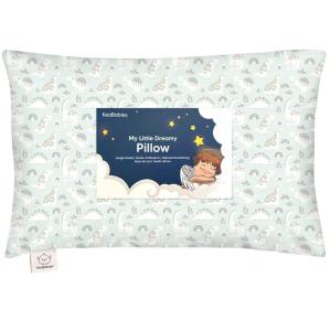 imageToddler Pillow with Pillowcase  13x18 My Little Dreamy Kids Travel Bed Pillows for Sleeping Organic Cotton Small Pillowcase Soft ampamp Breathable Machine Washable Toddlers 25 Years Old Soft WhiteDinobloom
