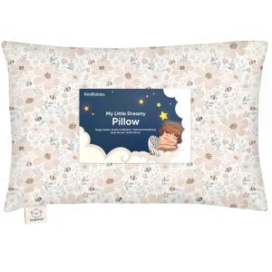 imageToddler Pillow with Pillowcase  13x18 My Little Dreamy Kids Travel Bed Pillows for Sleeping Organic Cotton Small Pillowcase Soft ampamp Breathable Machine Washable Toddlers 25 Years Old Soft WhiteFlora Vale