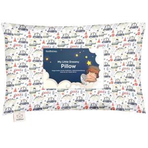 imageToddler Pillow with Pillowcase  13x18 My Little Dreamy Kids Travel Bed Pillows for Sleeping Organic Cotton Small Pillowcase Soft ampamp Breathable Machine Washable Toddlers 25 Years Old Soft WhiteDino Patrol
