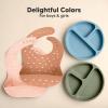 imageKeaBabies 2Pack Silicone Baby Bibs for Eating  Sturdy FoodGrade Silicone Bibs for Babies Girl Boy Large Food Catcher Clean ampamp Put On Easily Waterproof Toddler Feeding Essentials ButterfliesButterflies