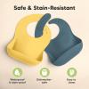 imageKeaBabies 2Pack Silicone Baby Bibs for Eating  Sturdy FoodGrade Silicone Bibs for Babies Girl Boy Large Food Catcher Clean ampamp Put On Easily Waterproof Toddler Feeding Essentials ButterfliesValiant