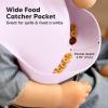 imageKeaBabies 2Pack Silicone Baby Bibs for Eating  Sturdy FoodGrade Silicone Bibs for Babies Girl Boy Large Food Catcher Clean ampamp Put On Easily Waterproof Toddler Feeding Essentials ButterfliesAmethyst