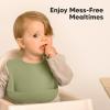imageKeaBabies 2Pack Silicone Baby Bibs for Eating  Sturdy FoodGrade Silicone Bibs for Babies Girl Boy Large Food Catcher Clean ampamp Put On Easily Waterproof Toddler Feeding Essentials ButterfliesForest