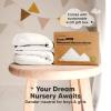 image2pk Waterproof Bassinet Sheets Girls Boys Cotton  33x17 Universal Bassinet Mattress Pad Protector Cover Compatible with GracoBaby DelightChiccoHalo Bassinest Swivel Sleeper Fitted WoodlandSoft White