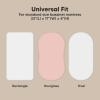 image2pk Waterproof Bassinet Sheets Girls Boys Cotton  33x17 Universal Bassinet Mattress Pad Protector Cover Compatible with GracoBaby DelightChiccoHalo Bassinest Swivel Sleeper Fitted WoodlandRose