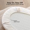 image2pk Waterproof Bassinet Sheets Girls Boys Cotton  33x17 Universal Bassinet Mattress Pad Protector Cover Compatible with GracoBaby DelightChiccoHalo Bassinest Swivel Sleeper Fitted WoodlandSoft White