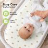 image2pk Waterproof Bassinet Sheets Girls Boys Cotton  33x17 Universal Bassinet Mattress Pad Protector Cover Compatible with GracoBaby DelightChiccoHalo Bassinest Swivel Sleeper Fitted WoodlandNibblesBruce