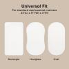 image2pk Waterproof Bassinet Sheets Girls Boys Cotton  33x17 Universal Bassinet Mattress Pad Protector Cover Compatible with GracoBaby DelightChiccoHalo Bassinest Swivel Sleeper Fitted WoodlandSoft White