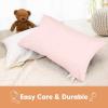 imageKeaBabies Toddler Pillowcase 13quotx18quot  Organic Cotton Toddler Pillowcase for Kids Boys Girls Soft ampamp Durable Cotton Cover for Miniature Sleepy Pillows Cute Colors Pillow Sold Separately FantasyMist Pink